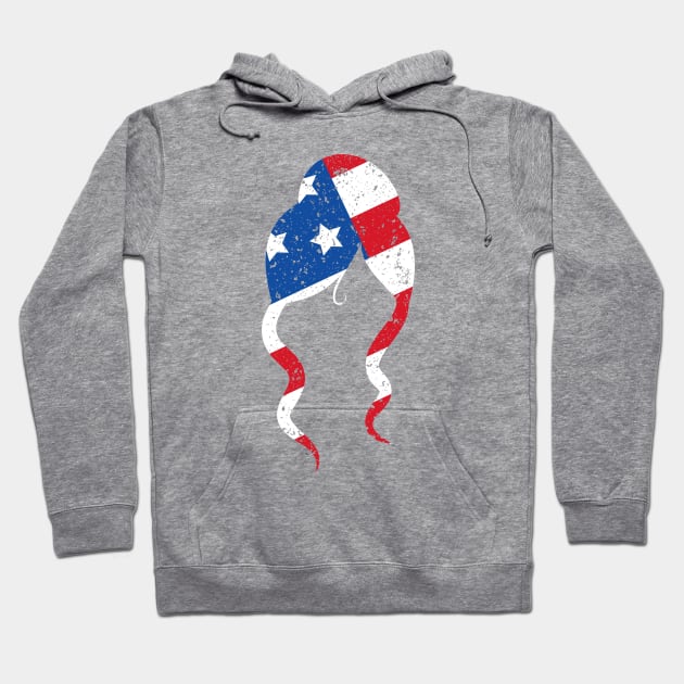 American Hair July Fourth Independence Day - Funny Grunge Hair Design 4th July America Day Gifts Hoodie by Lexicon